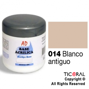 BASE ACRILICA AD 014 BLANCO ANTIGUO 200ML X 3 UNIDADES